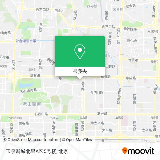 玉泉新城北里A区5号楼地图