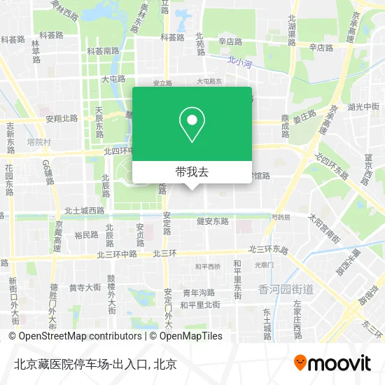 北京藏医院停车场-出入口地图