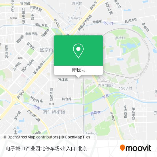 电子城·IT产业园北停车场-出入口地图