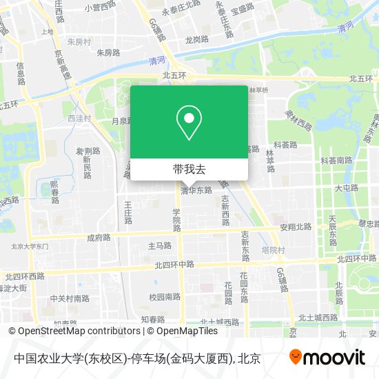 中国农业大学(东校区)-停车场(金码大厦西)地图