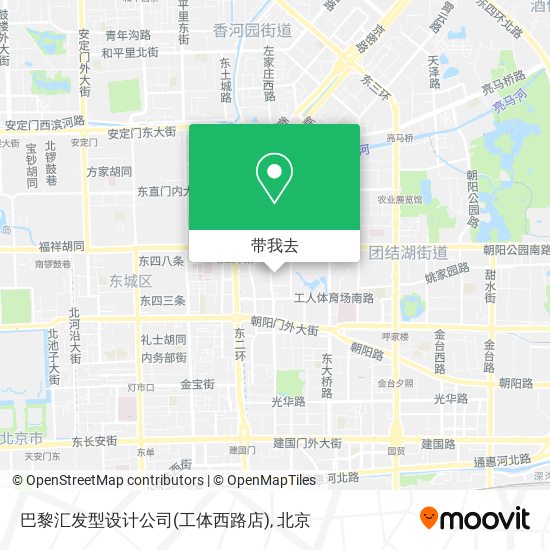 巴黎汇发型设计公司(工体西路店)地图