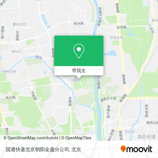 国通快递北京朝阳金盏分公司地图