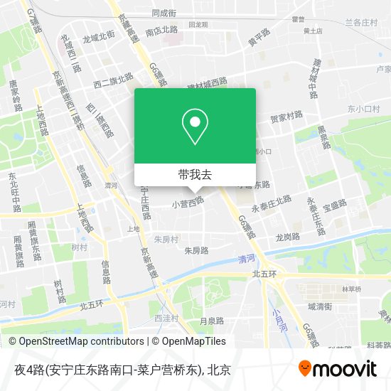 夜4路(安宁庄东路南口-菜户营桥东)地图