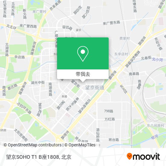 望京SOHO T1 B座1808地图