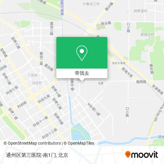 通州区第三医院-南1门地图