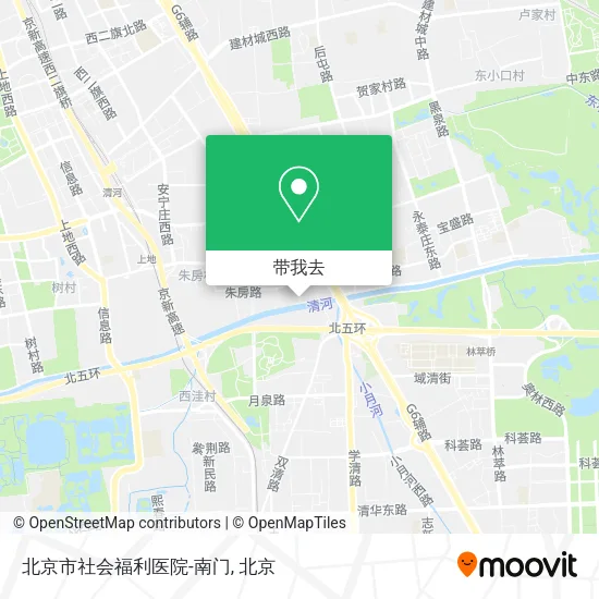 北京市社会福利医院-南门地图