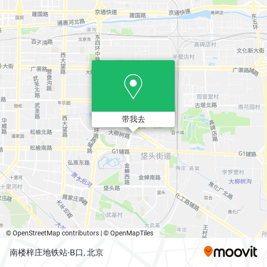 南楼梓庄地铁站-B口地图