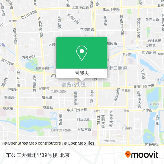 车公庄大街北里39号楼地图