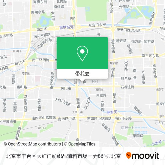 北京市丰台区大红门纺织品辅料市场一弄86号地图
