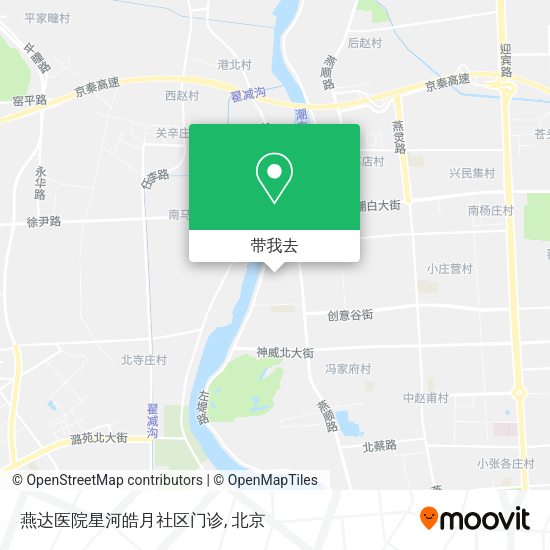 燕达医院星河皓月社区门诊地图