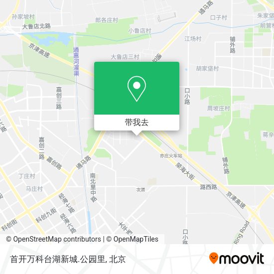 首开万科台湖新城.公园里地图