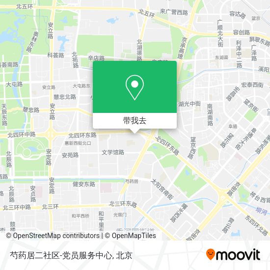 芍药居二社区-党员服务中心地图
