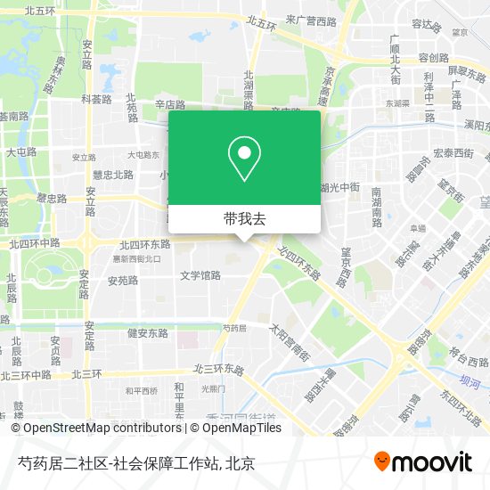 芍药居二社区-社会保障工作站地图