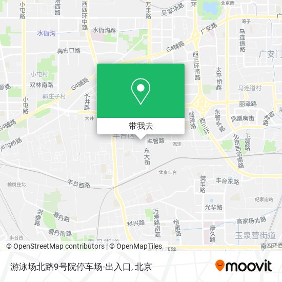 游泳场北路9号院停车场-出入口地图