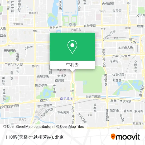 110路(天桥-地铁柳芳站)地图