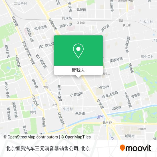北京恒腾汽车三元消音器销售公司地图