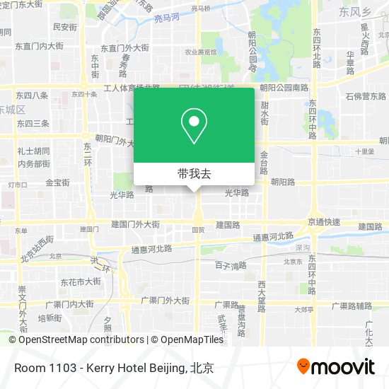 Room 1103 - Kerry Hotel Beijing地图