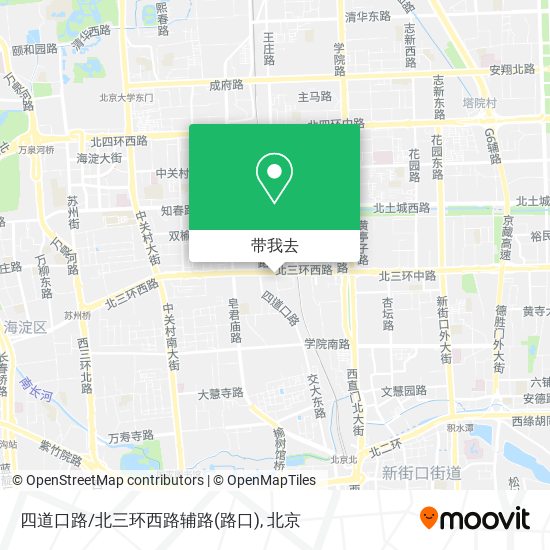 四道口路/北三环西路辅路(路口)地图