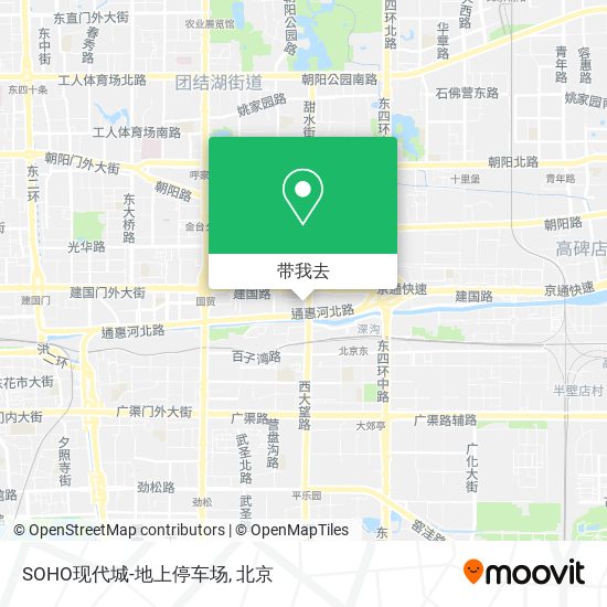 SOHO现代城-地上停车场地图