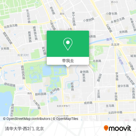 清华大学-西2门地图