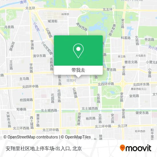 安翔里社区地上停车场-出入口地图