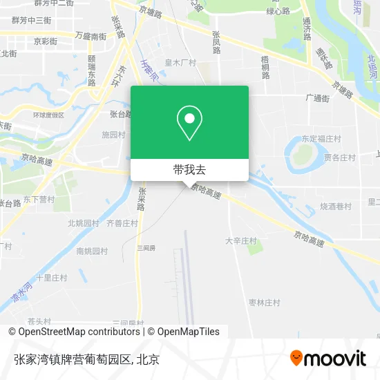 张家湾镇牌营葡萄园区地图