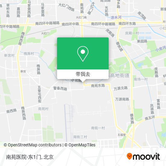 南苑医院-东1门地图