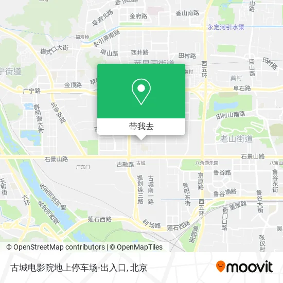 古城电影院地上停车场-出入口地图
