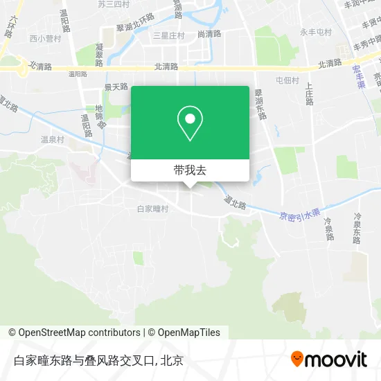 白家疃东路与叠风路交叉口地图