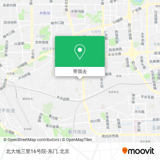 北大地三里16号院-东门地图