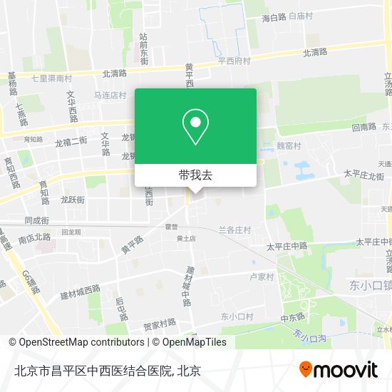 北京市昌平区中西医结合医院地图
