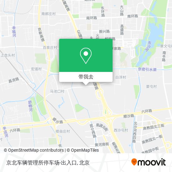 京北车辆管理所停车场-出入口地图