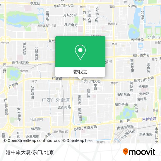 港中旅大厦-东门地图