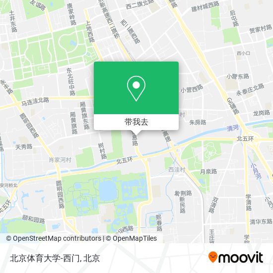 北京体育大学-西门地图