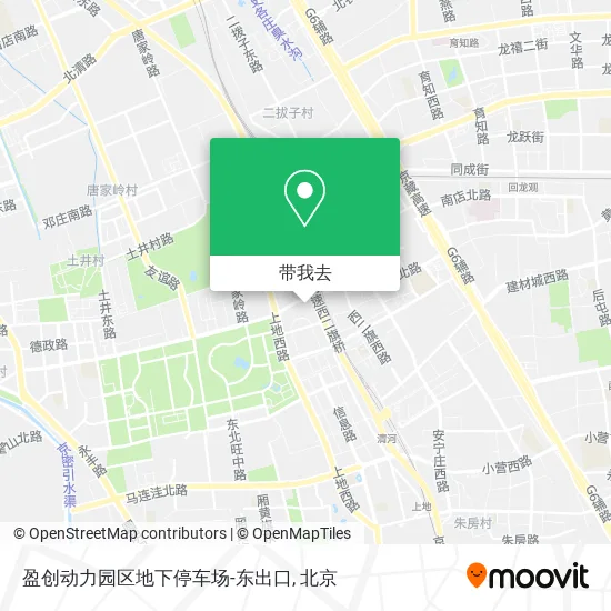 盈创动力园区地下停车场-东出口地图