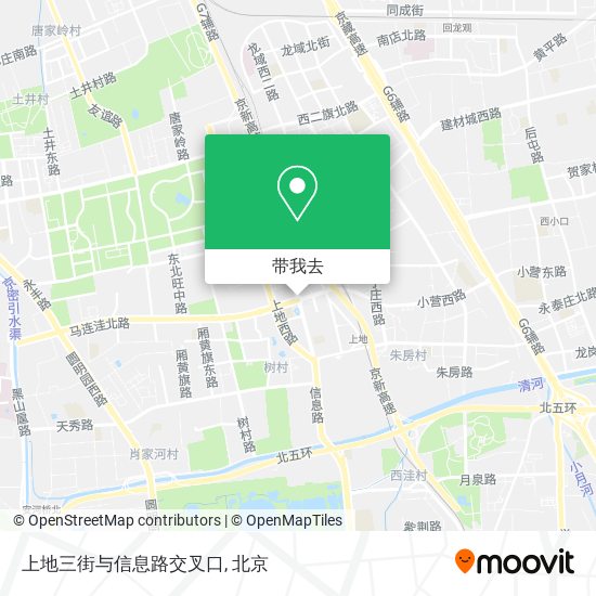 上地三街与信息路交叉口地图