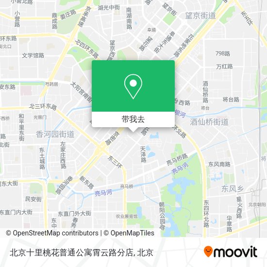 北京十里桃花普通公寓霄云路分店地图