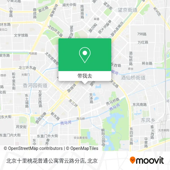 北京十里桃花普通公寓霄云路分店地图