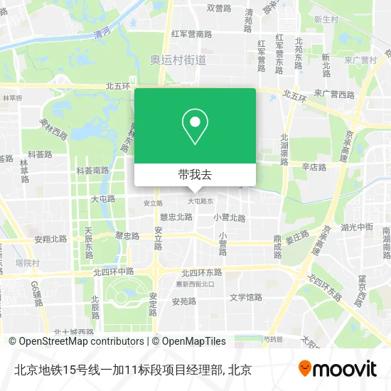 北京地铁15号线一加11标段项目经理部地图