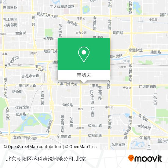 北京朝阳区盛科清洗地毯公司地图