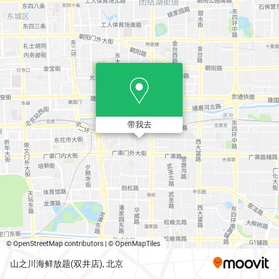山之川海鲜放题(双井店)地图