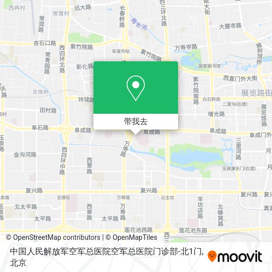 中国人民解放军空军总医院空军总医院门诊部-北1门地图