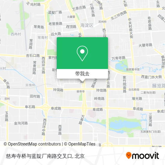 慈寿寺桥与蓝靛厂南路交叉口地图