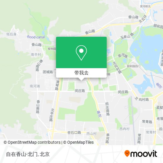 自在香山-北门地图