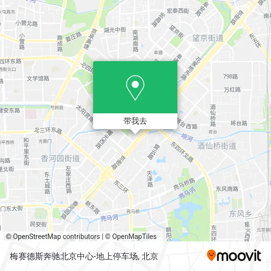 梅赛德斯奔驰北京中心-地上停车场地图