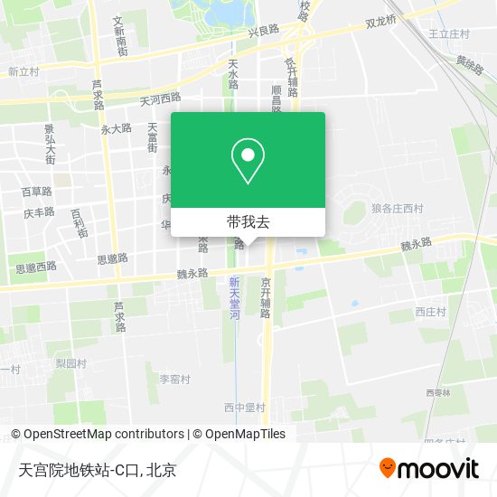 天宫院地铁站-C口地图