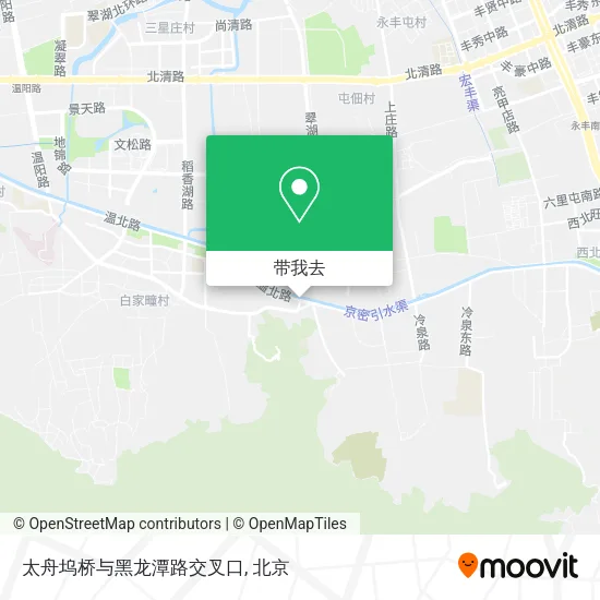 太舟坞桥与黑龙潭路交叉口地图