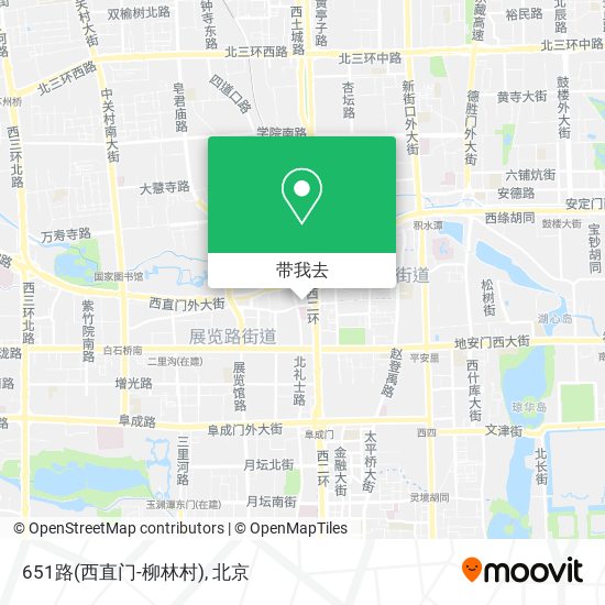 651路(西直门-柳林村)地图