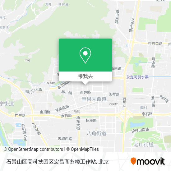 石景山区高科技园区宏昌商务楼工作站地图