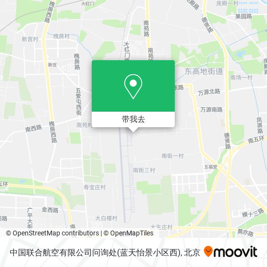 中国联合航空有限公司问询处(蓝天怡景小区西)地图